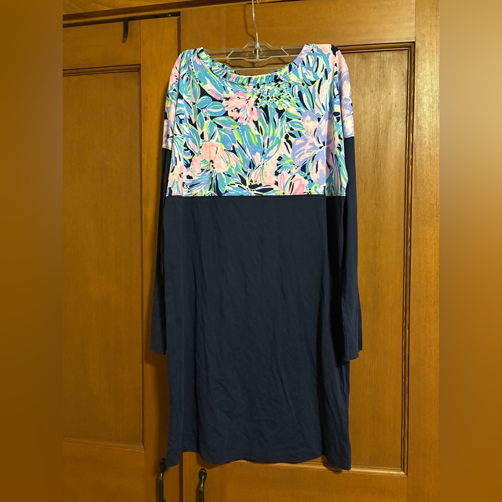 NWOT! Lilly Pulitzer Finn T-Shirt Dress Multi Bermudaful Size M - Picture 2 of 6